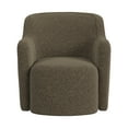 thumbnail image 4 of HomePop Upholstered Swivel Accent Chair, Dark Brown Boucle, 4 of 9