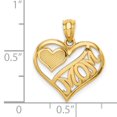 thumbnail image 3 of 14k Yellow Gold Mom and Heart In Heart Pendant, 3 of 4