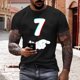 thumbnail image 1 of Tops para hombre, blusas y camisas de manga corta con cuello redondo para hombre, jersey informal con cuello redondo estampado para hombre, pantalones cortos deportivos para fitness, blusa de poliéste, 1 of 5