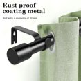 thumbnail image 3 of 2pcs Curtain Rod Bracket Extendable Curtain Poles,No Drill Curtain Holder with Cap Finials Tap Right Into Window Frame Quick Hang for Bedroom Kitchen Window Valance Decoration, 3 of 8