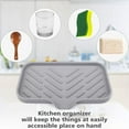 thumbnail image 5 of AQITTI Cooking Utensils Silicone Kitchen Sink Tray Soap Tray Soap Dish Holder Sponge Holder with Built In Drain Lip Countertop Sink Kitchen Organizer Tray for Dish Soap/Sponge/Brush, 5 of 9