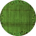 thumbnail image 1 of Ahgly Company Indoor Round Abstract Green Modern Area Rugs, 8' Round, 1 of 4