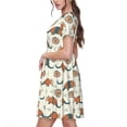 thumbnail image 2 of Disketp Colorful Armadillos1 para Vestido de Manga Corta para Mujeres, Vestidos de Verano para Mujeres, Casual y Holgado para la Playa, 2 of 6