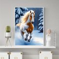 thumbnail image 4 of Running Horse Winter Scene 5D Diamond Embroidery Kits DIY Art Mosaic  Rhinestone Decor, 30*40cm, frame not included.,6123, 4 of 5