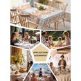 thumbnail image 6 of Orange Gray Botanical Tablecloth Rectangle Table Cloths 54x108, Waterproof Tablecloth Outdoor Table Cloth, Pastoral Spring Summer Leaf Aesthetics Washable Table Cover for Kitchen Dinning Party, 6 of 8
