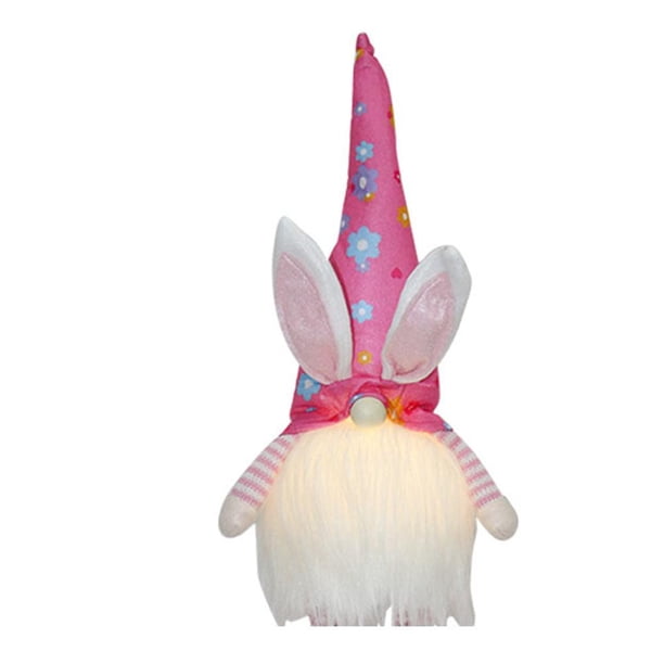 Conejo Hechos A Mano, Muñeco Sin Rostro De Conejito De Pascua Con Luz, Muñeco Enano De Peluche De Pascua, Figurita Coleccionable, Regalo, Juguetes Para Niños Advancent HA047019-01