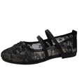 thumbnail image 3 of EKVAHL Women's Polka Dots Mesh Ballet Flats Bowknot Pointed Toe Ballerina Flats Closed Toe Comfortable Casual Work Shoes, 3 of 6