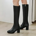 thumbnail image 2 of KELINFONG Women's Gogo Boots Square Toe Knee High Boots for Women Warm and Comfortable Boots, 2 of 7