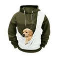 thumbnail image 4 of Unisex Oversize Cat Dog Carrier Hoodie Big Pet Pouch Sweatshirt Puppy Kitten Holder Carrier Pullover Top Kangaroo, 4 of 4