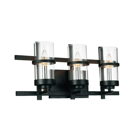 

3 Light Wall Sconce with Black finish