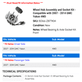 thumbnail image 2 of Wheel Hub Assembly and Socket Kit - Compatible with 2007 - 2014 GMC Yukon 4WD 2008 2009 2010 2011 2012 2013, 2 of 2