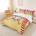 thumbnail image 3 of Castle Fairy Sport Baseball Bat Bedding, Ice Cream Drip Duvet Cover Full, Blue Pink Yellow,3pcs,1 Duvet Cover and 2 Pillowcases, 3 of 6