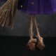 thumbnail image 2 of Figura de bruja colgante de Halloween, tela suave para decoración de casa encantada (púrpura), 2 of 8