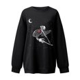 thumbnail image 4 of Graphical Pullover O Neck Pullover No Hoodie Long Sleeve Tops Casual Loose Tshirt Oversized Sweatshirt for Women, 4 of 4