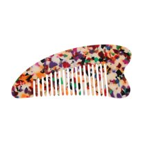 Unique Bargains 1 Pc Portable Anti-Static Hair Comb Colorful Acetate Sheet
