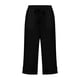 thumbnail image 5 of Pantalones de Lino Mujeres Outfits de Vacaciones Casual Elástico de la Cintura Cordón Suelto Recto Tubo Capris para la Playa de Verano, 5 of 5