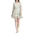 thumbnail image 2 of INSPIRE CHIC Women's Floral Long Sleeve Elastic Waist Ruffle Hem Dress with Belt, 2 of 6