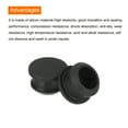 thumbnail image 4 of Silicone Snap in Locking Hole Plugs, Seal Cover Panel Round for Kitchen Rubber Bulkheads 14mm Black,4Pcs, 4 of 7