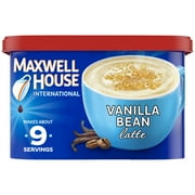 Maxwell House International Vanilla Bean Latte Café-Style Instant Coffee Beverage Mix, 8.5 oz. Canister