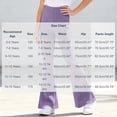 thumbnail image 2 of Mooqilaa Girls Flare Leggings Size 9-10 Years, Ribbed Knit Stretchy Casual High Waist Flare Pants Purple, 2 of 7