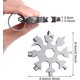 thumbnail image 3 of Herramienta de copo de nieve 18 en 1 herramienta multifunción de acero inoxidable, llavero portátil destornillador herramienta abrebotellas viene con caja de regalo (paquete de 2, gris plateado) TUNC Sencillez, 3 of 5