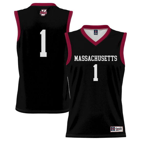 Men's GameDay Greats #1 Black UMass Minutemen Lightweight Basketball Jersey