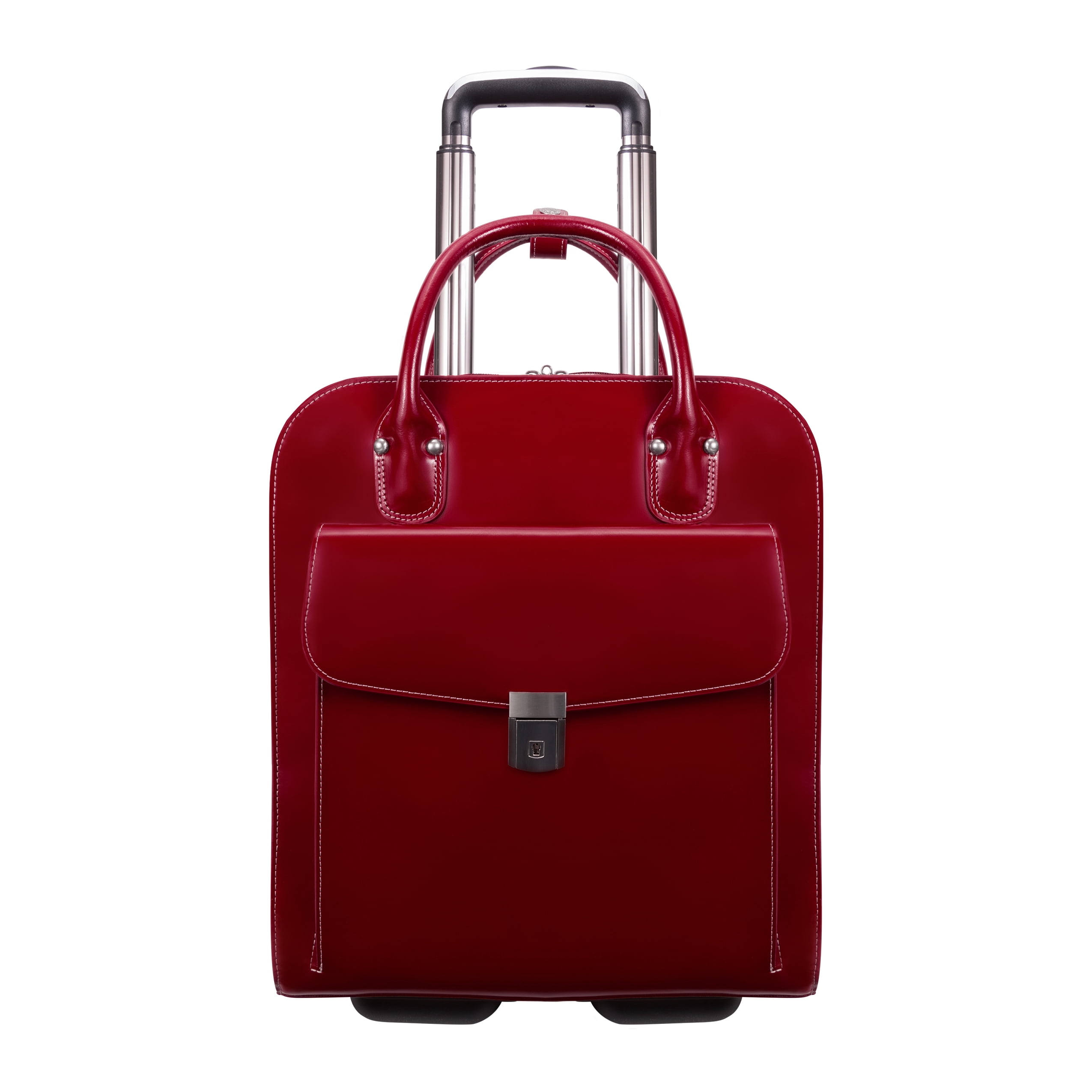 UPTOWN | 15” Leather Vertical Wheeled Laptop Briefcase