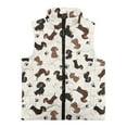 thumbnail image 4 of Pzuqiu Dog Print Kids Zip Up Vest Casual Clothes for Girls 4T Versatile Winter Lightweight Sleeveless Fleece Jacket with Pocket Warm Fall Outfits Fashion Clothing for Girls, 4 of 7
