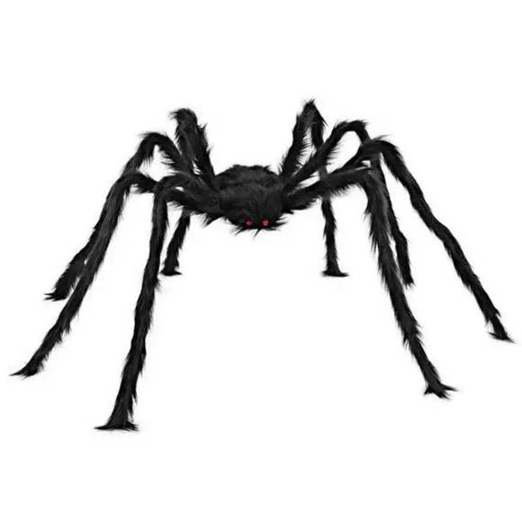 XYCCA Spider Decorations,Giant Light up Black Hairy Spider Decoration for Halloween Decorations Indoor, Outdoor and Party Decor (59.05 in)