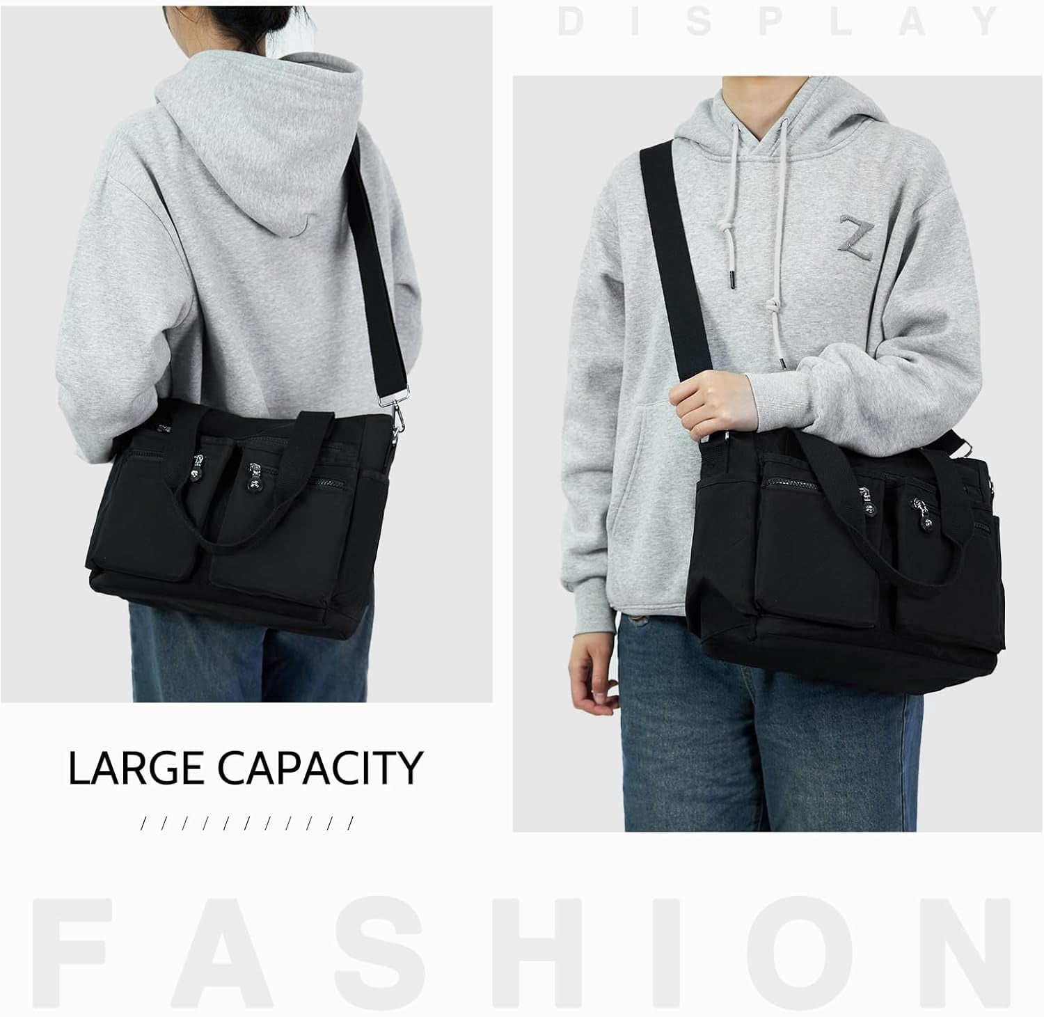 Tote Bag for Women Canvas Tote Bags Handbags for Women Crossbody Bag with Multiple Pockets