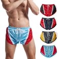 thumbnail image 1 of Mens Split Side Running Shorts Retro Workout Gym Marathon Lounge Shorts with Liner, 1 of 7