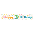 thumbnail image 1 of Happy Birthday 3rd Celebration Backdrop Banner Party Decoration Background Photography Props Supplies Decors Balloon Theme, 1 of 4