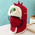thumbnail image 2 of Cartoon Winter Hats Ski Cap for Girls Boys Windproof Thermal Fleece Trapper Hat with Earflap Face Warmer,Color:Red, 2 of 4