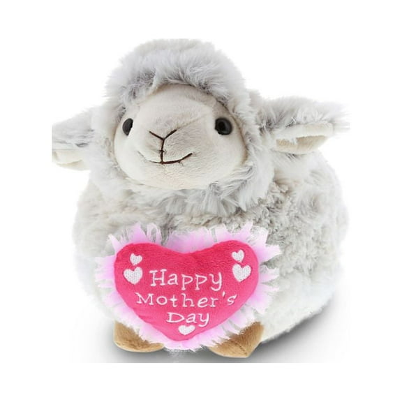 Dollibu Happy Mother's Day Stuffed Animal, Mom Heart Message Gift Teddy - Sheep