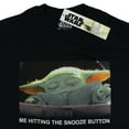 thumbnail image 2 of Disney Star Wars T-Shirt Women's Grogu Hitting Snooze Graphic Print Junior's Tee, 2 of 5