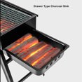 thumbnail image 3 of Portable Charcoal BBQ Grill, Foldable Portable BBQ Grill Scratch  Multifunctional Convenient Storage  for Picnics Garden Beach Party, 3 of 8