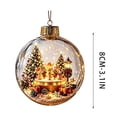 thumbnail image 3 of Lighted Christmas Ball Ornaments Clear Miniature Winter Scene Baubles with Glowing LED for Holiday Tree Decor, 3 of 6