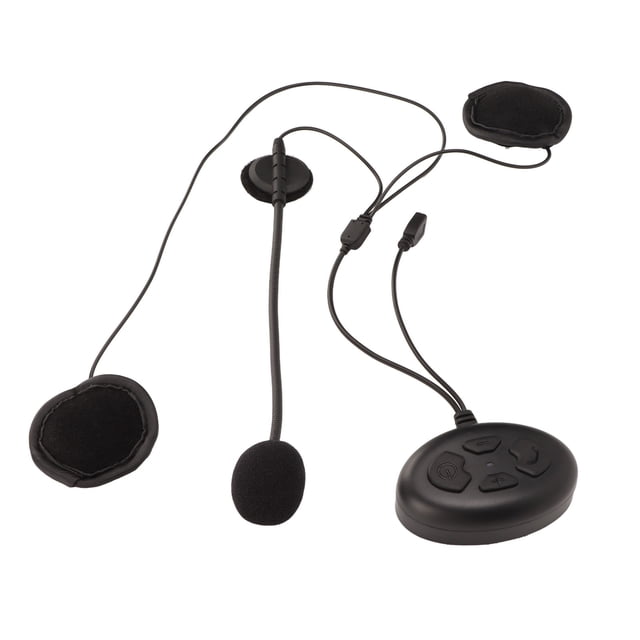 Helmet Headset, Noise Cancellation Motorcycle Sports Headset Hands Free 4 Button Design Clear Calling With Microphone For Various Motorcycle Helmets