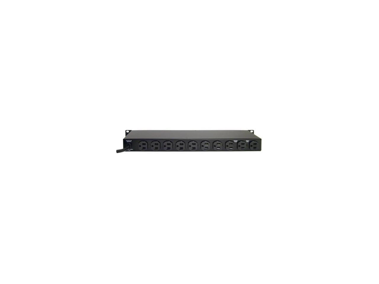 Panamax D10-PFP 10-Outlets Power Strip - 10 - 6 ft Cord - 140 V AC Voltage - 1800 W - Black