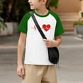 thumbnail image 5 of KyCheLot Kids Boys Girls Short Sleeve Shirt Valentines Day Print Color Block Casual Crewneck T Shirts 3-14 Years, 5 of 7