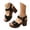 Black, variant on Heel Toe Loop Sandals Adjustable Buckle 9cm Heel Non Sole Casual Summer Footwear