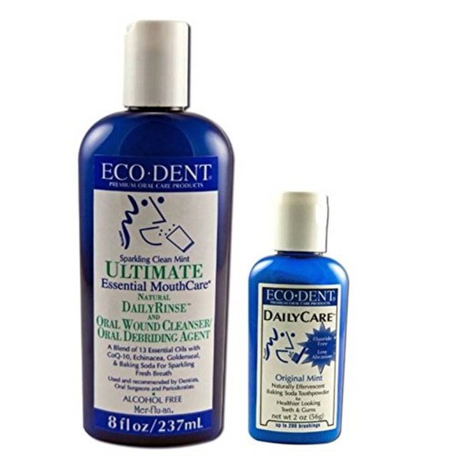 ecodent premium oral care mint rinse and toothpowder bundle (1) eco
