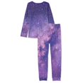 thumbnail image 5 of SCRAWLGOD Galaxy Pj for Women Sleepwear Long Sleeve Pajama Set for Women Soft Comfy Crewneck Ladies 2 Piece Outfits Size M Lightweight Nightwear Set, 5 of 6