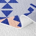 thumbnail image 5 of Castle Fairy Boho Hippie Geometric Twin Quilt Set 2 Pieces,Abstract Tribal Aztec Twin Coverlet Set,Navy Pink Lavender,1 Bedspread and 1 Pillowcase, 5 of 7