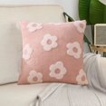 thumbnail image 5 of Throw Pillow Covers 22x22 Plushs Pillow Cover 17.71x17.71 Inches Everyday Decoration Holiday Decoration Home Sofa Pillow Cover Pink, 5 of 7