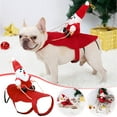 thumbnail image 1 of Xihbxyly Disfraz de Papá Noel para Mascota, Poliéster Suave, Gorro Elástico Ajustable, Diseño Cómodo, Divertido y Encantador, Ideal para Fiestas Navideñas, Apto para Perros y Gatos, Lavable a Mano., 1 of 7
