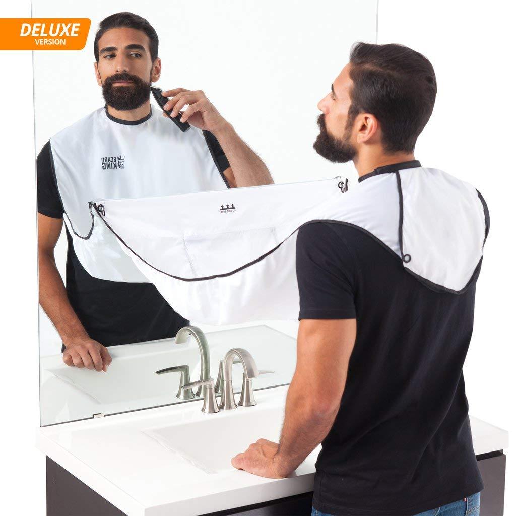 Beard King, The Official Beard Bib, Hair Clippings Catcher & Grooming Cape Apron, White - image 2 of 9