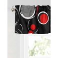 thumbnail image 6 of Valances for Windows Abstract Red Rod Pocket Cafe Window Treatments Valance Curtains for Kitchen Bathroom Laundry Basement Windows 42"x18", 6 of 9