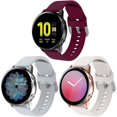 thumbnail image 1 of Correa de silicona compatible con Samsung Galaxy Watch 3 banda 41 mm / Banda activa 40 mm / Banda activa 2 / Correa Galaxy Watch 42 mm, silicona suave deportiva, 1 of 5