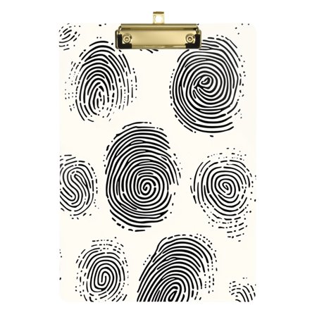 Art Circle Print Pattern Acrylic Clipboard with Gold Clip for Classroom School and Office A4 Letter Size